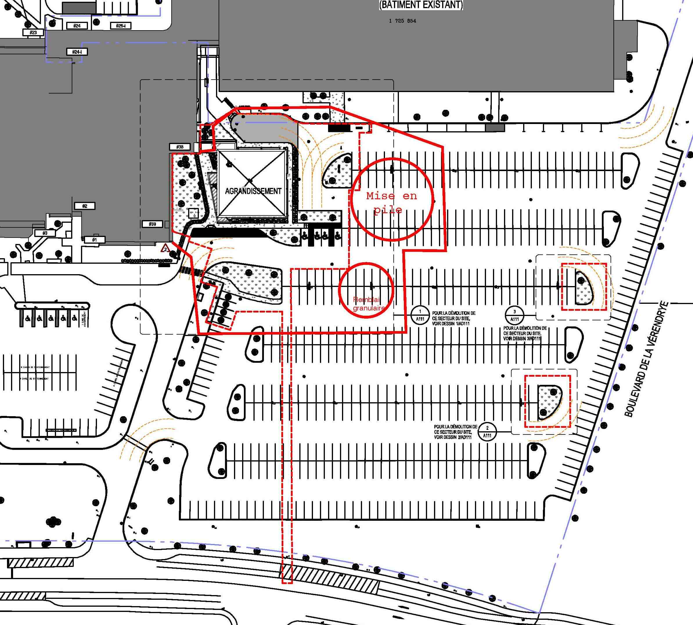 Excavation aux abords de la porte 38 et du CIMME